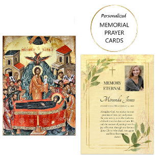 Orthodox Christian Elegant Leaves Prayer Card