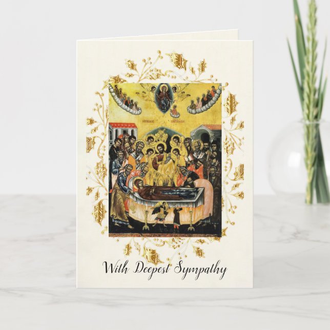 Orthodox Christian Icon Sympathy Card (Front)