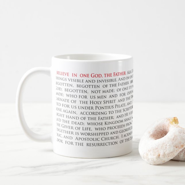 Orthodox Christian Nicene Creed 11oz Classic Mug (With Donut)