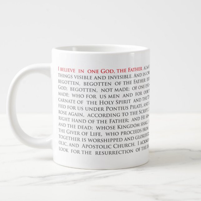 Orthodox Christian Nicene Creed Jumbo Mug 20oz (Left)