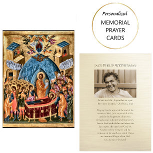 Orthodox Christian Photo Memorial Prayer Card