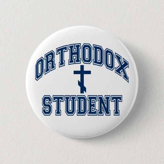 Orthodox Christian "Student" 2.25in. 2 Inch Round Button (Front)