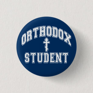Orthodox Christian "Student" Penn State 2.25 in. 1 Inch Round Button