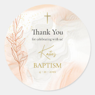 Orthodox Christian Waters of Light Baptism Classic Round Sticker