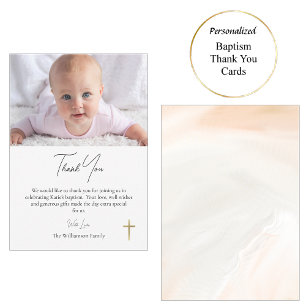 Orthodox Christian Waters of Light Baptism Thank Y You Card
