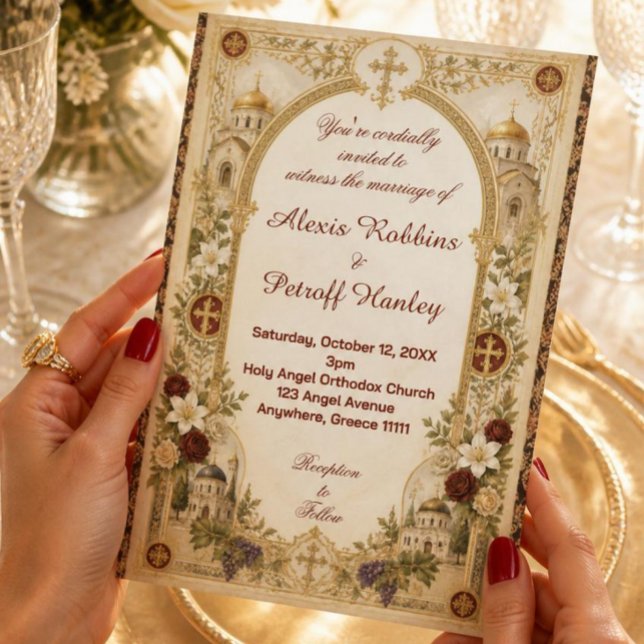 Orthodox Christian Wedding Invitation (Creator Uploaded)