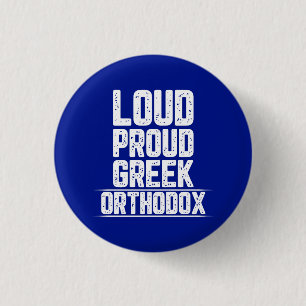 Orthodox Church l Greek l Funny Saying, 1 Inch Round Button