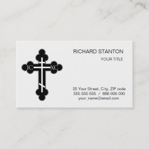 Orthodox cross business card
