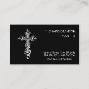 Orthodox cross business card