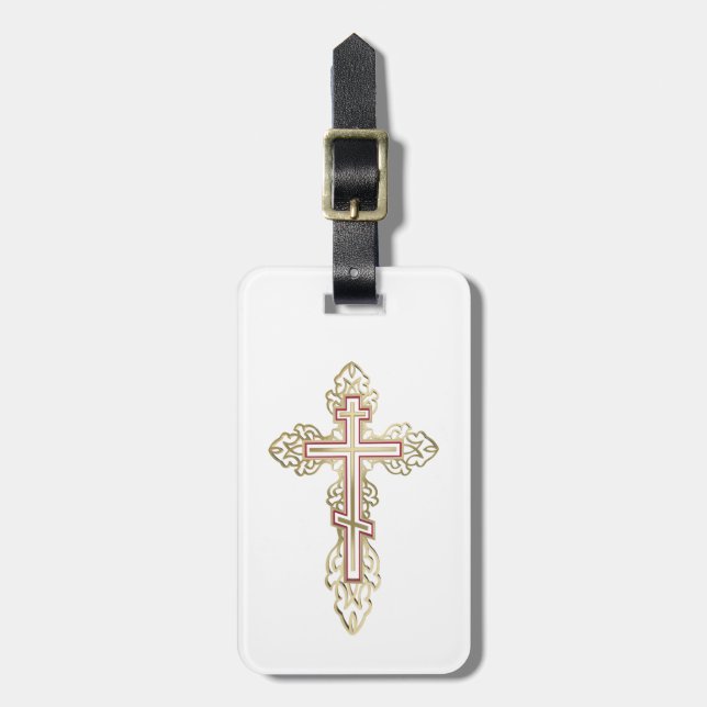 Orthodox cross luggage tag (Front Vertical)