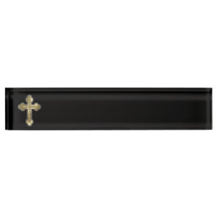 Orthodox cross nameplate