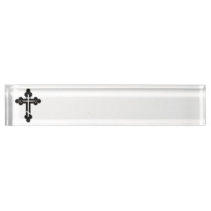 Orthodox cross nameplate