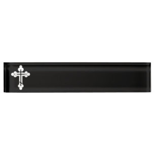 Orthodox cross nameplate