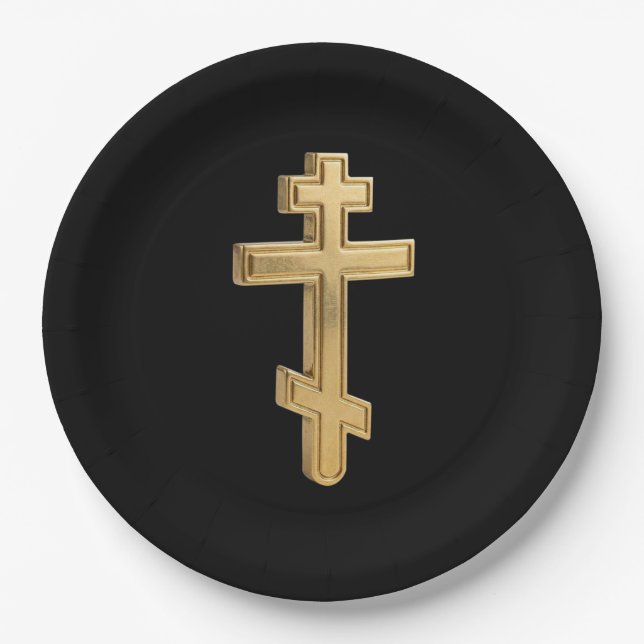 Orthodox cross paper plate (Front)