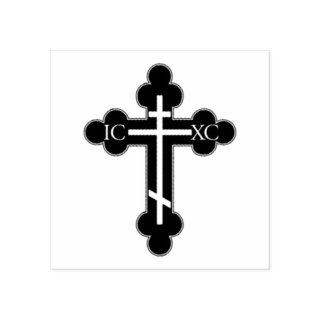 Orthodox cross rubber stamp (Imprint)