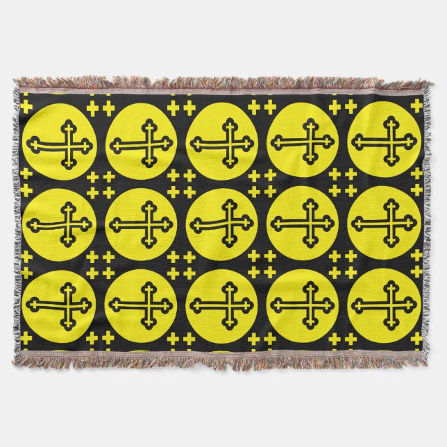 Orthodox Cross Throw Blanket (Front)