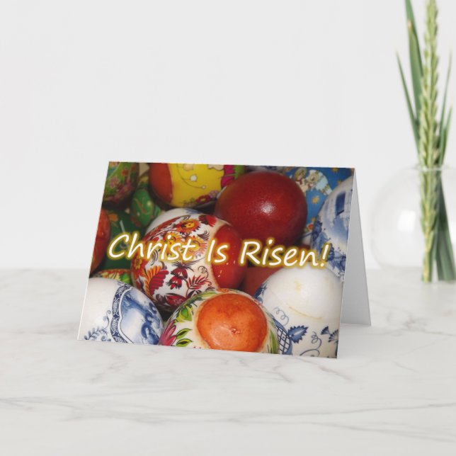 Orthodox Easter/Pascha Christ is Risen card (Front)