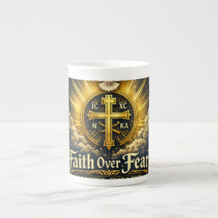 Orthodox Faith Cross Bone China Mug