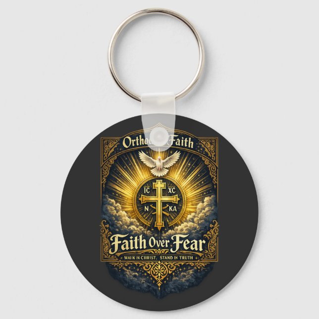 Orthodox Faith Cross Keychain (Front)