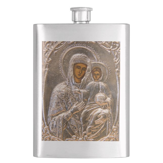 Orthodox icon hip flask (Front)