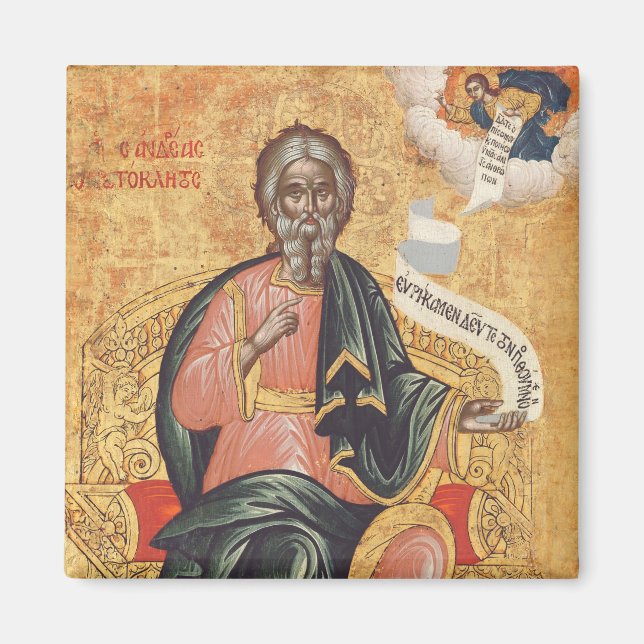 Orthodox Icon of Saint Andrew the Apostle  Magnet (Front)