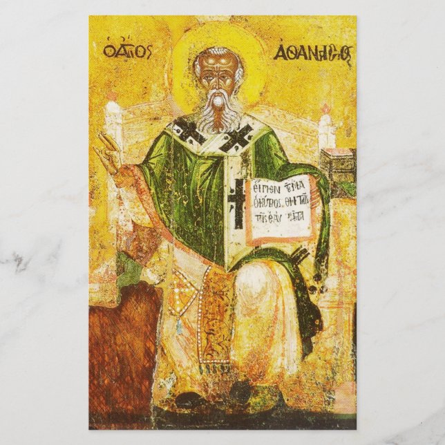 Orthodox Icon of Saint Athanasius of Alexandria (Front)