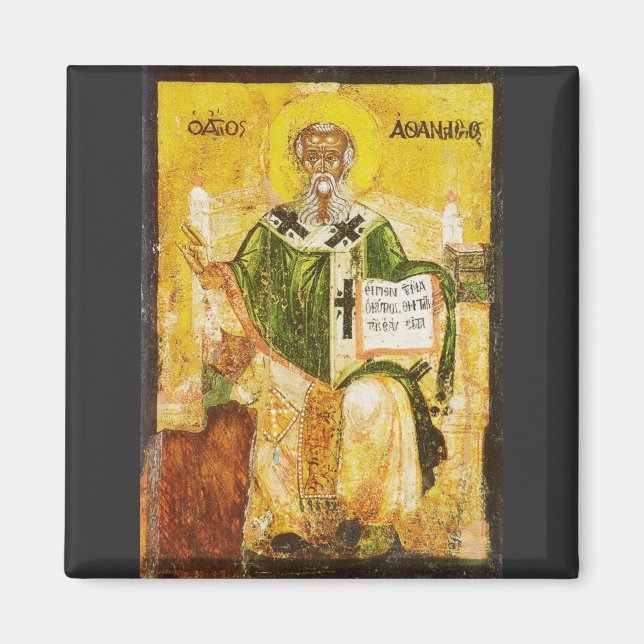 Orthodox Icon of Saint Athanasius of Alexandria Magnet (Front)