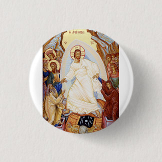 Orthodox Icon of the Anastasis Resurrection 1 Inch Round Button