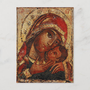 Orthodox icon of the Mother of God of Korsun Postcard