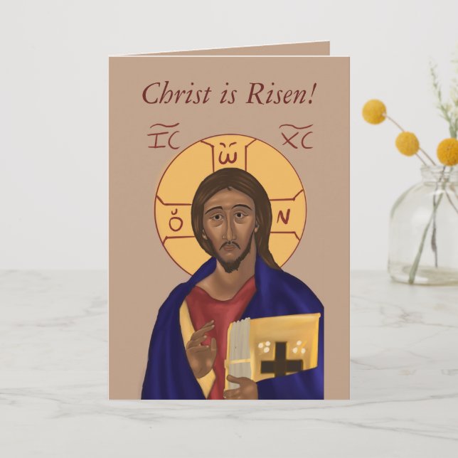 Orthodox Icon Pascha Card (Front)