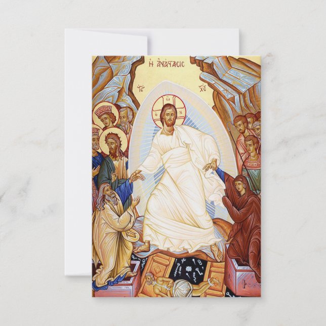 Orthodox Resurrection Holy Card (Front)