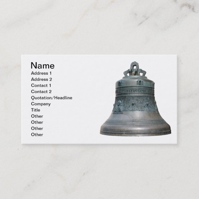 Orthodox Russian church bell Business Card (Front)