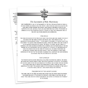 Orthodox Wedding Description 5 x 7 cards