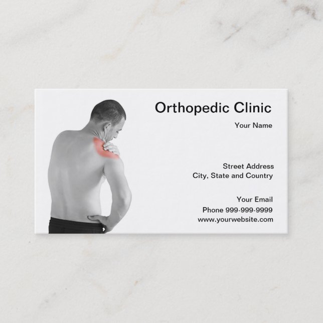 orthopedic clinic business card (Front)