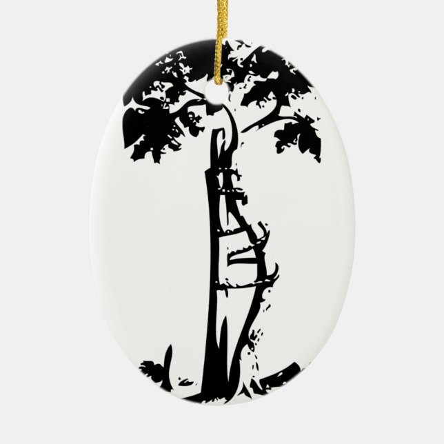 Orthopedic Crooked Tree Ceramic Ornament (Front)