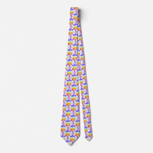 Orthopedic Crooked Tree Rainbow Gradient Tie (Front)