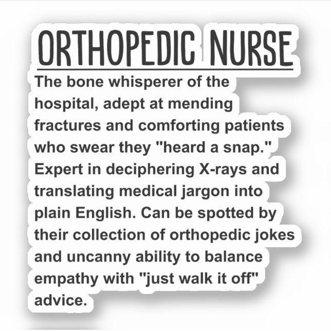 Orthopedic nurse (Front)