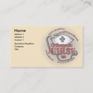 Orthopedic Nurse Axiom Business Card
