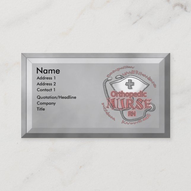 Orthopedic Nurse Axiom Business Card (Front)