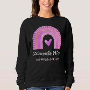 Orthopedic Nurse Heal Motivate Inspire Boho Rainbo Sweatshirt