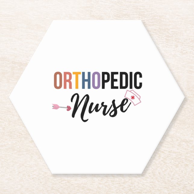 Orthopedic Nurse Paper Coaster (Front)