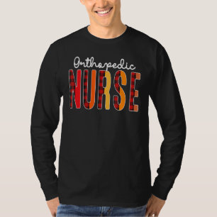Orthopedic Nurse Plaid Red Love Heart Stethoscope T-Shirt