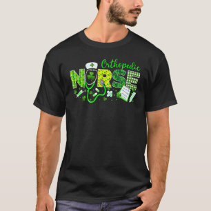 Orthopedic Nurse St Patricks Day Love Stethoscope  T-Shirt