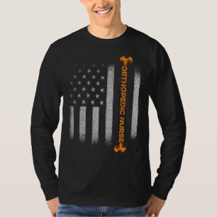 Orthopedic Nurse Usa Flag Ortho Nursing Rn T-Shirt