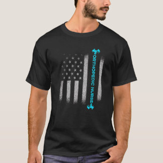 Orthopedic Nurse Usa Flag Ortho Nursing Rn T-Shirt