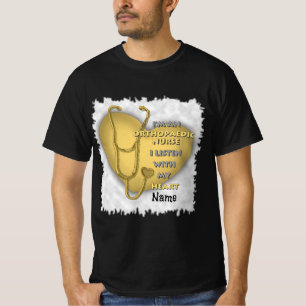 Orthopedic Nurse Yellow Heart custom nurses T-Shirt