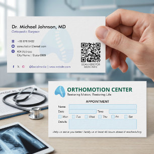 Orthopedic Physical Therapy   Modern Appointment Business Card