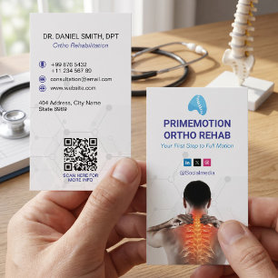 Orthopedic Rehab Clinic   Modern White Business Card