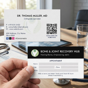 Orthopedic Specialis Business   Modern Appointment Card