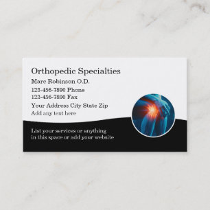 Orthopedic Specialist Medical Business Cards
